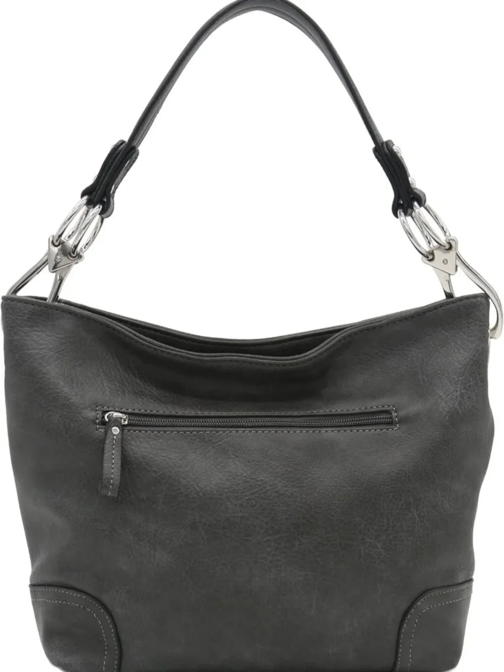 Stylish Hobo Shoulder Bag with Large Snap Hook, Chic Everyday Accessory
